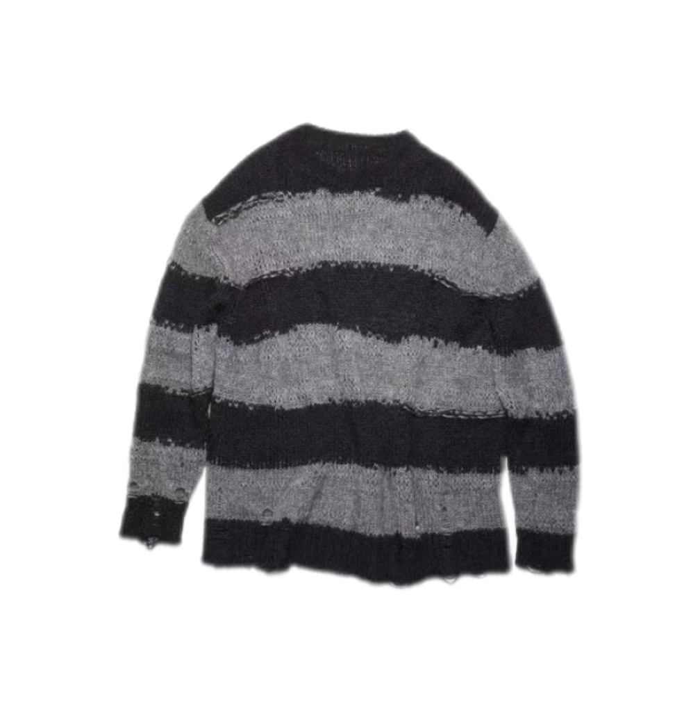 Crew Neck Oversized Mohair Sweater - NY019