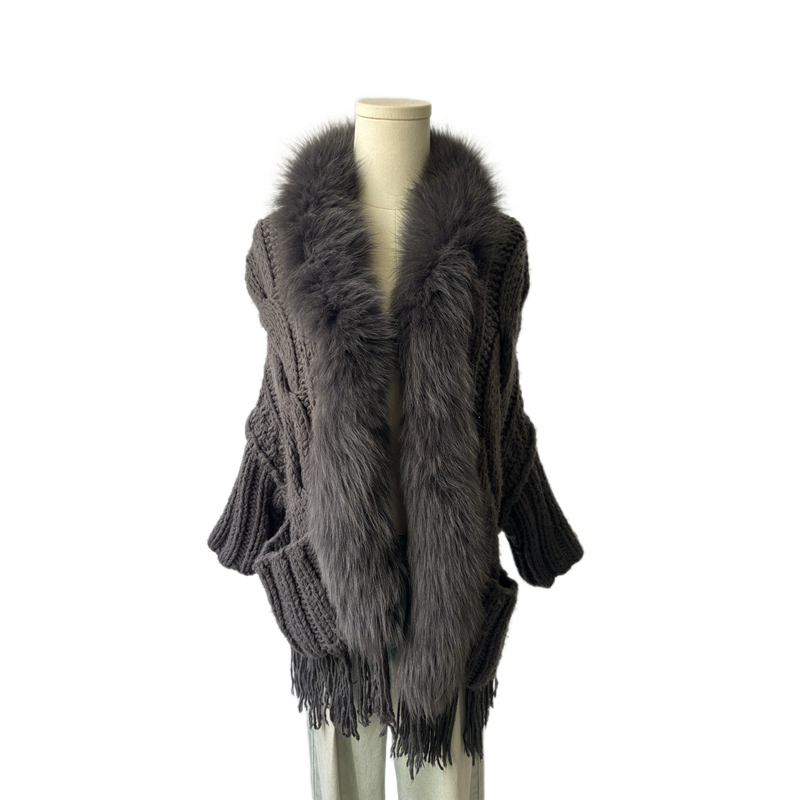 Handmade Open Front Wool Cardigan - NY010